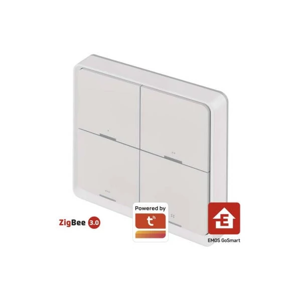 GoSmart Okos hordozható 4 funkciós szcenárió kapcsoló IP-2004ZW, ZigBee 3.0