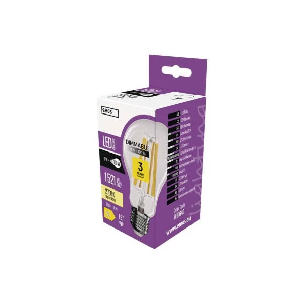 LED izzó Filament A60 / E27 / 11W (100W) / 1521 lm / meleg fehér
