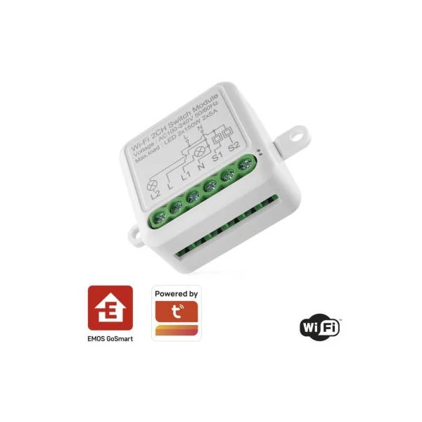 GoSmart kapcsolómodul IP-2102SW, Wi-Fi, 2 csatornás