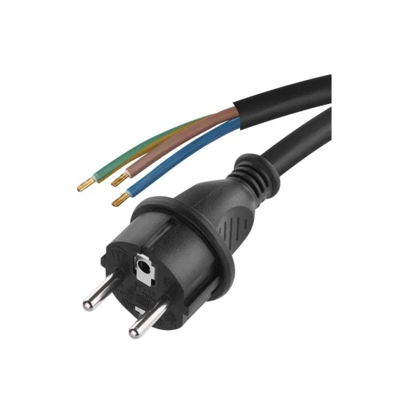 Flexo zsinór gumi/neoprén 3×1mm2, 5m, fekete