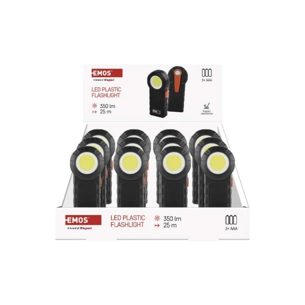 COB LED ZSEBLÁMPA, 3× AAA 12 DB