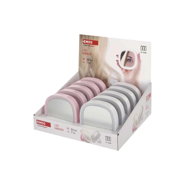 Hordozható sminktükör LED fénnyel 10db, display box