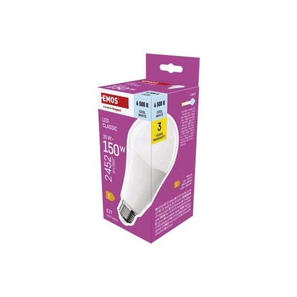 LED izzó Classic A80 / E27 / 20 W (150 W) / 2452 lm / Hideg fehér