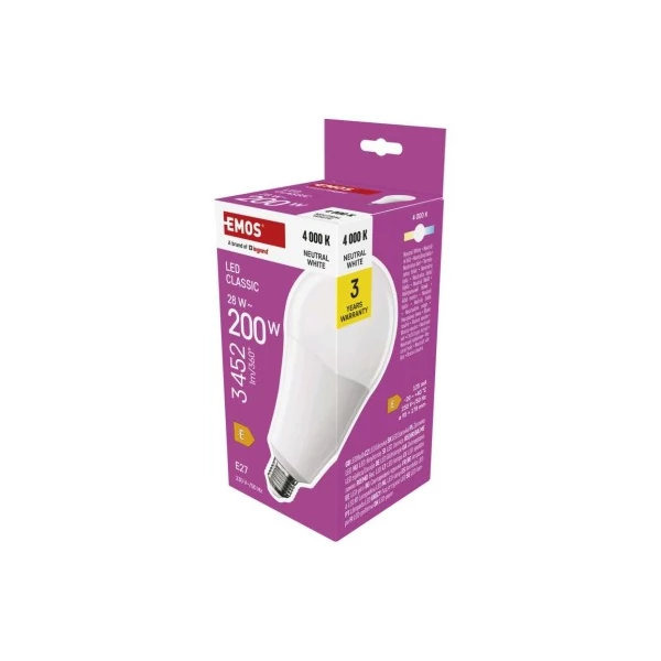 LED izzó Classic A95 / E27 / 28 W (200 W) / 3452 lm / Természetes fehér