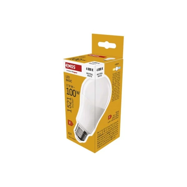 LED izzó Basic A60 / E27 / 17,8 W (100 W) / 1521 lm / Természetes fehér