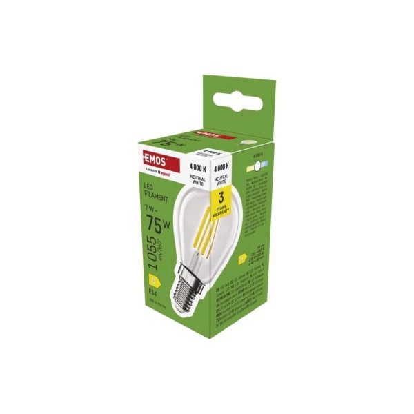 LED izzó Filament Mini Globe  / E14 / 7 W (75 W) / 1055 lm / természetes fehér