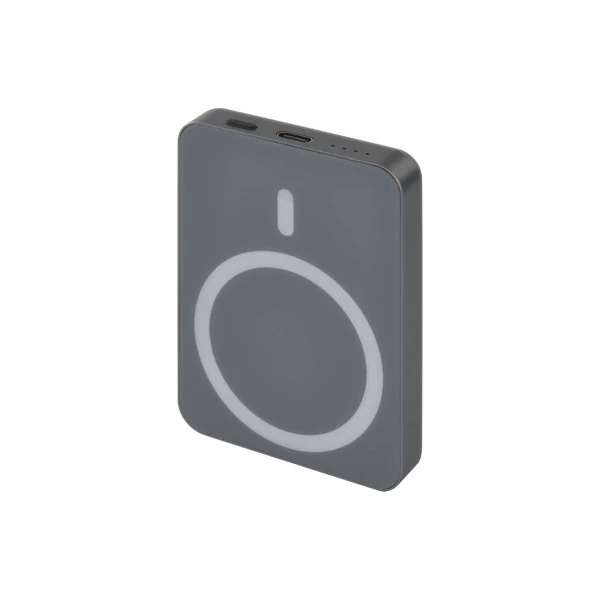 EMOS Powerbank WI 522, 5 000 mAh, 20 W+Wireless, szürke