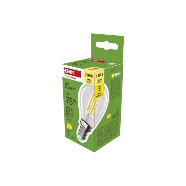 LED izzó Filament Mini Globe  / E14 / 7 W (75 W) / 1055 lm / meleg fehér