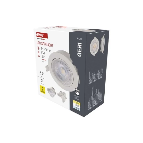 LED reflektor GERI fehér, kerek, 6,5W CCT