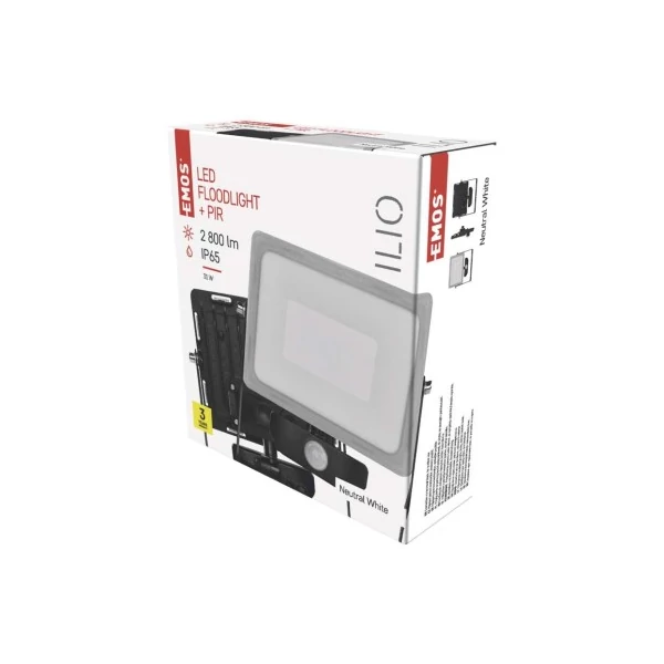 EMOS Ilio LED reflektor 31W 2800lm mozgásérzékelővel IP44 term. fehér