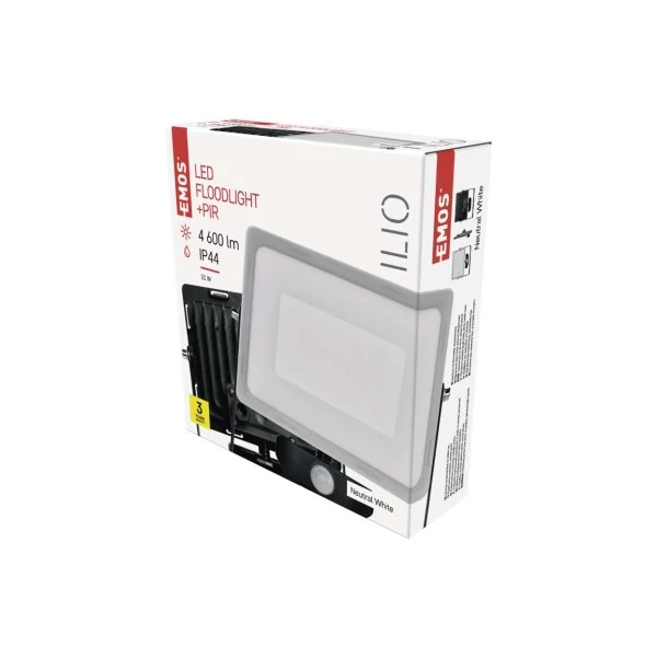 EMOS Ilio LED reflektor 51W 4600lm mozgásérzékelővel IP44 term. fehér