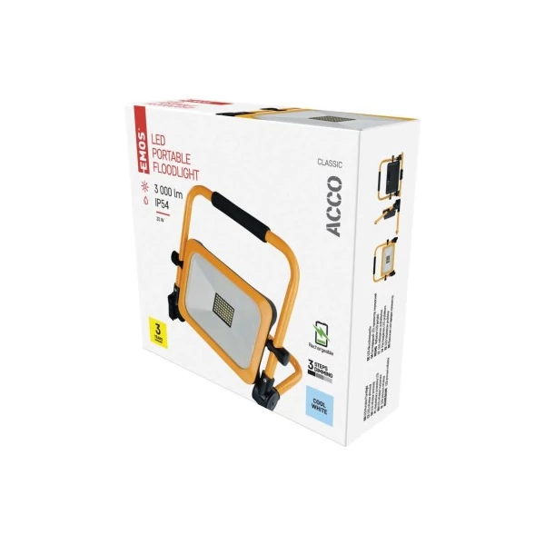 EMOS Profi LED reflektor ACCO 30W 3000lm IP54 hideg fehér
