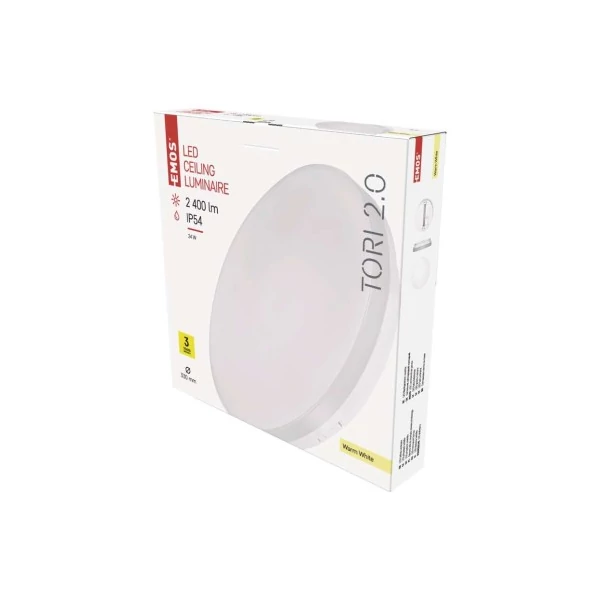 EMOS LED MENNYEZETI LÁMPA TORI 24W WW IP54