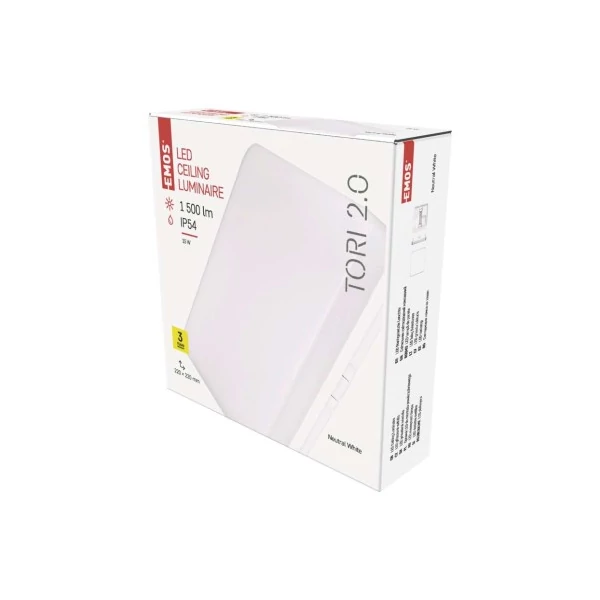 EMOS LED MENNYEZETI LÁMPA TORI 15W NW IP54