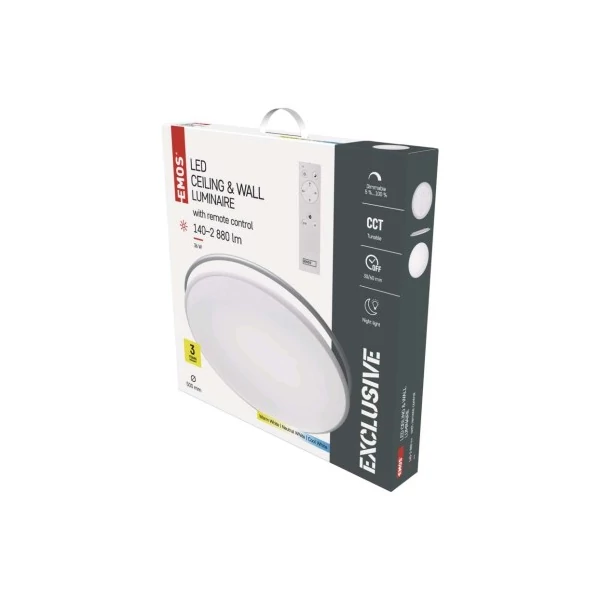 EMOS LED mennyezeti lámpa ALVI 36W 140-2880lm dimm. állítható színhőmérséklet
