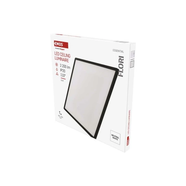 LED felületi lámpatest FLORI négyzet, fehér, 22W, semleges fehér
