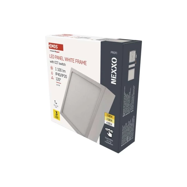 LED felületi lámpatest NEXXO, négyzet, fehér, 12,5W, CCT