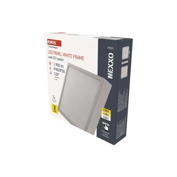 LED felületi lámpatest NEXXO, négyzet, fehér, 21W, CCT