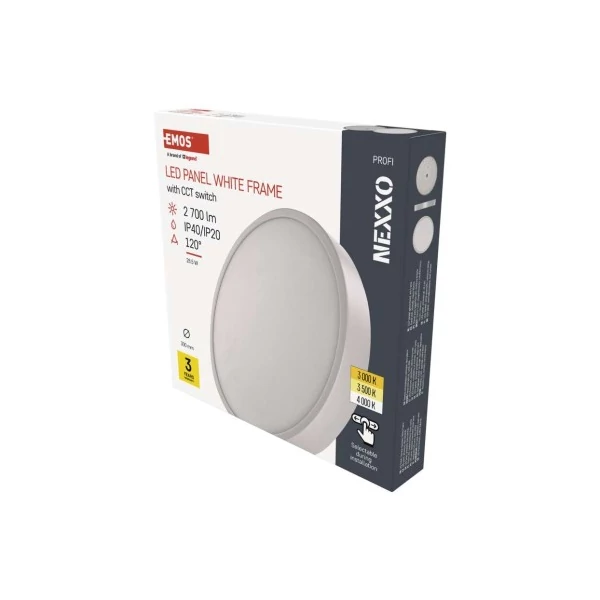 LED felületi lámpatest NEXXO, kerek, fehér, 28,5W, CCT