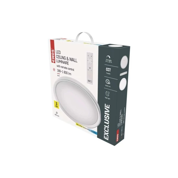 EMOS LED mennyezeti lámpa ILVI 30W 1800lm dimm. állítható színhőmérséklet