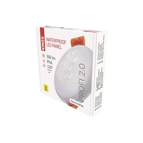 EMOS LED panel VIXXO beépíthető 6W 500lm IP65 term. fehér