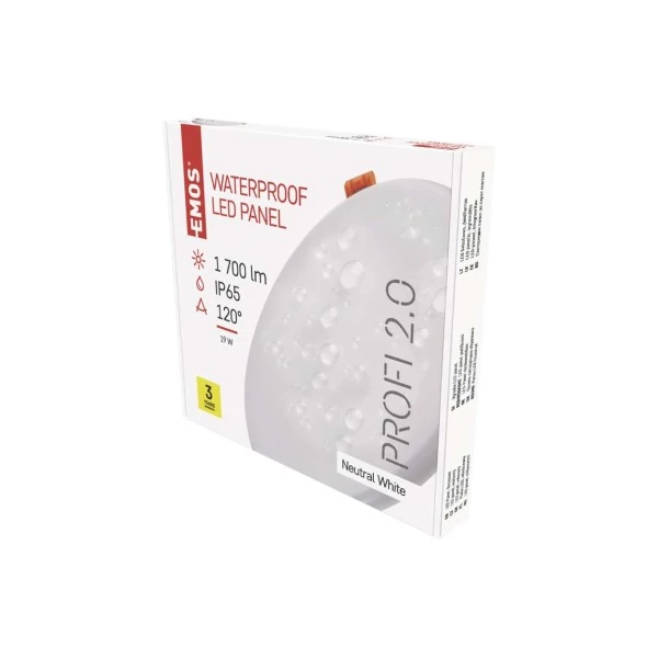 EMOS LED panel VIXXObeépíthető 19W 1700lm IP65 természetes fehér