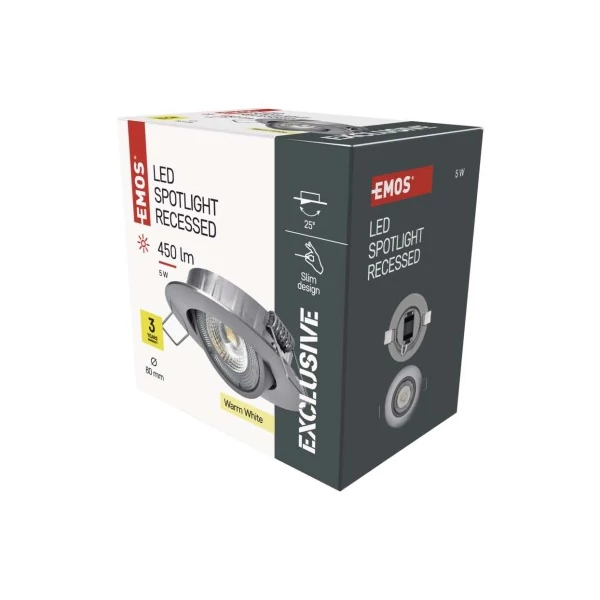 EMOS SIMMI LED spotlámpa 5W 450lm IP20 meleg fehér