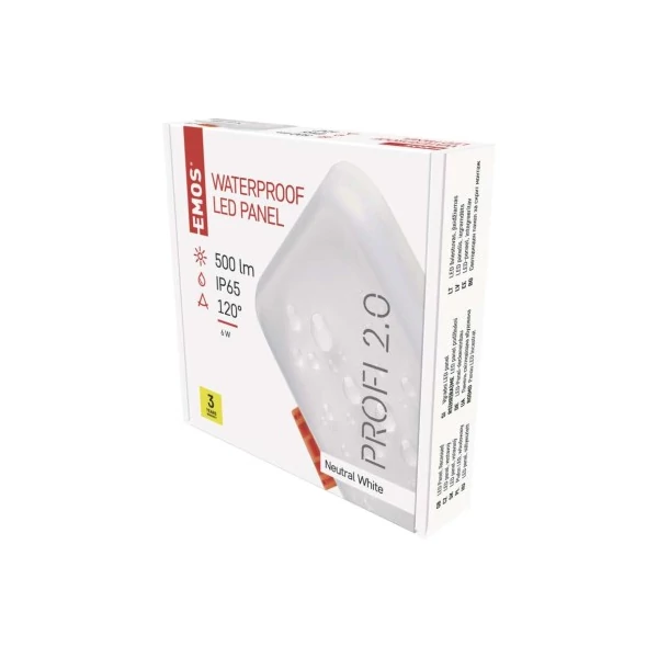 EMOS LED panel VIXXO beépíthető 6W 500lm IP65 term. fehér