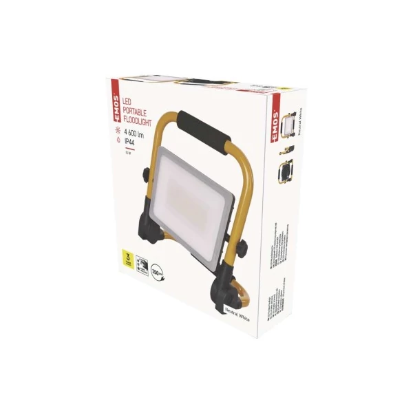 EMOS LED reflektor hordozható ILIO 51W 4600lm IP44 természetes fehér
