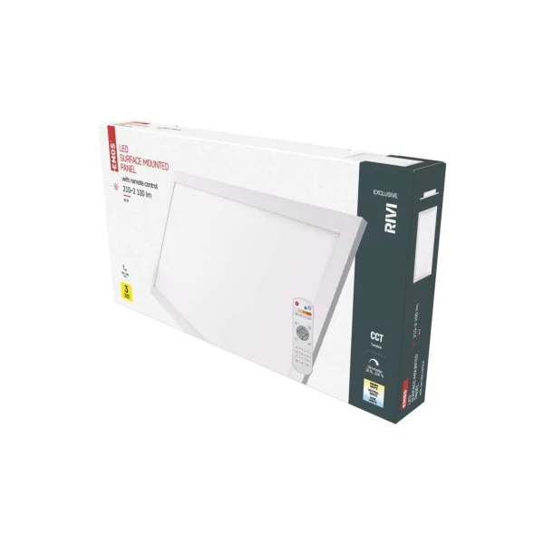 EMOS LED MENNYEZETI PANEL RIVI 30x60, 25W, DIMM., ÁLLÍTHATÓ SZÍNHŐM.