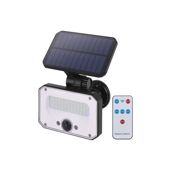 EMOS LED SOLAR reflektor hordozható SPILO, PIR,  1500lm IP54 természetes fehér