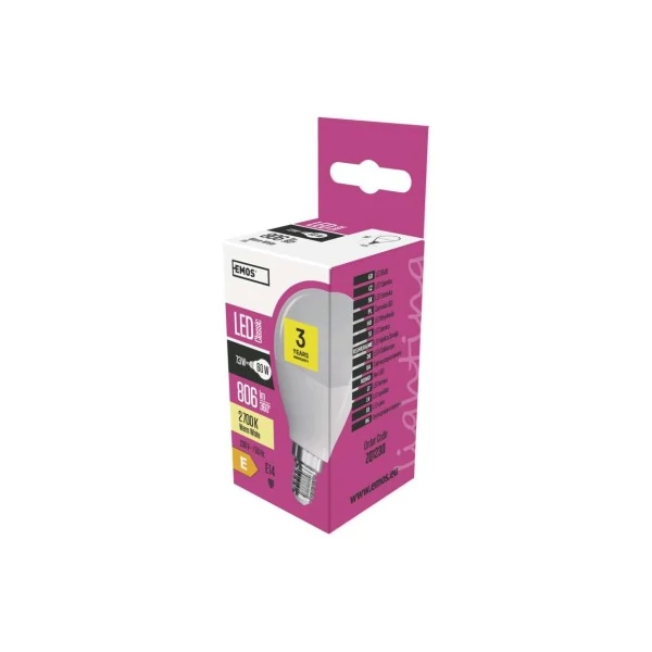LED izzó Classic Mini Globe / E14 / 7,3 W (60 W) / 806 lm / meleg fehér