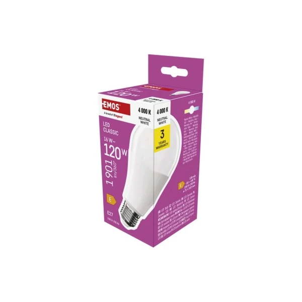 LED izzó Classic A70 / E27 / 16 W (120 W) / 1901 lm / Természetes fehér