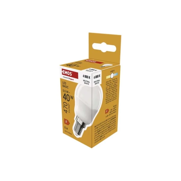 LED izzó Basic Mini Globe / E14 / 5,5 W (40 W) / 470 lm / Természetes fehér