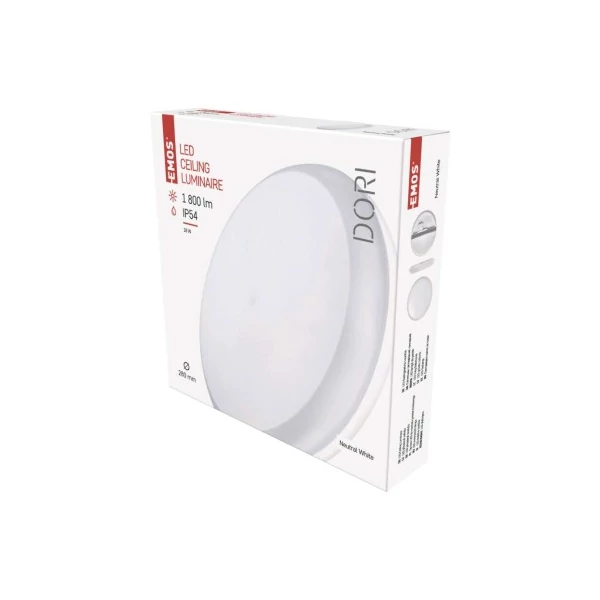 EMOS DORI LED mennyezeti lámpa 18W 1800lm IP54 term. fehér