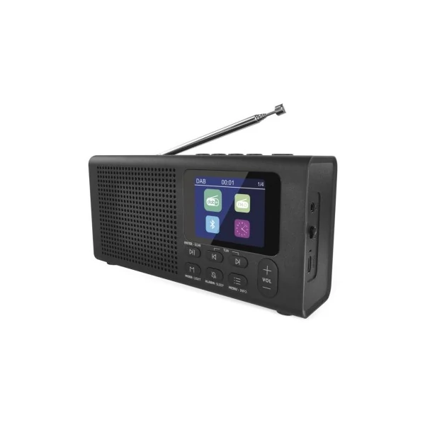 Hordozható rádió Bluetooth, MP3, DAB / DAB+ / FM, fekete színű