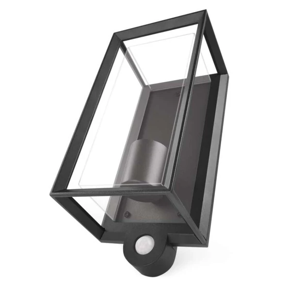 LED kerti fali lámpa szürkületérzékelővel MALVA, 13 × 12 × 28 cm, 1 × E27, 15 W