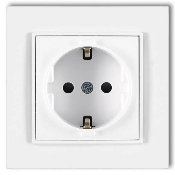 MINI egyes dugalj kerettel fehér 4107H