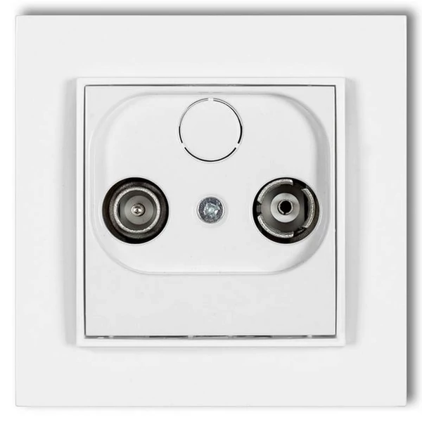 MINI TV aljzat (vég 2dB) kerettel fehér 4109H