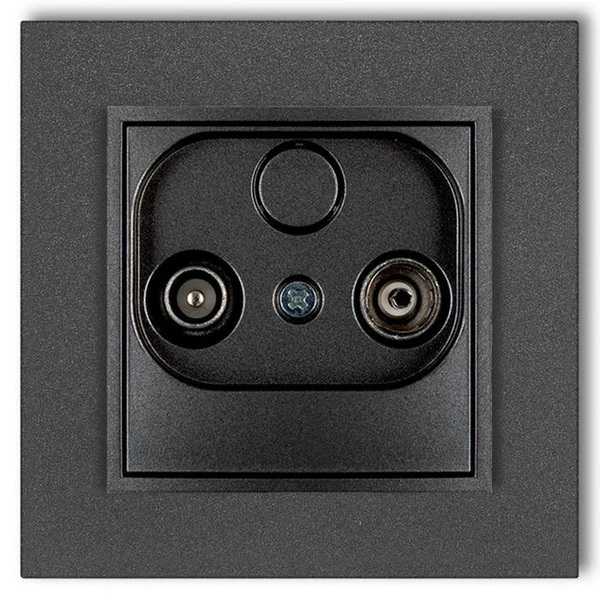 MINI TV aljzat (vég 2dB) kerettel metál grafit 4123H