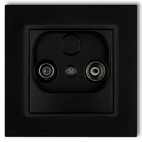MINI TV aljzat (vég 2dB) kerettel matt fekete 4137H