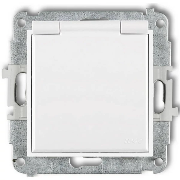 MINI egyes dugalj csapfedeles keret nélkül fehér IP44 4154H