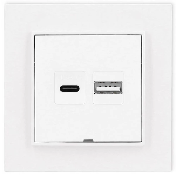 MINI dupla USB aljzat A-C
