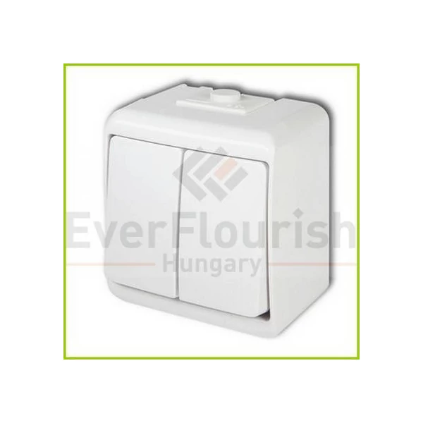 Aquastar csillárkapcsoló, jelzőfényes IP54, fehér 22231