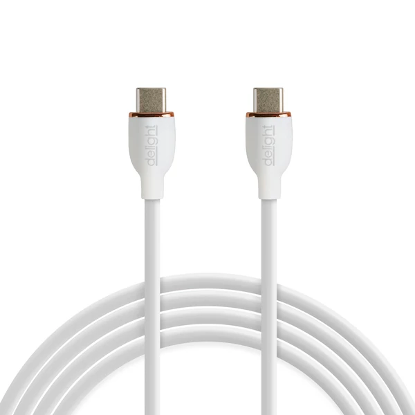 Adatkábel - Type-C / Type-C - fehér - 1 m - 3 A - 60 W