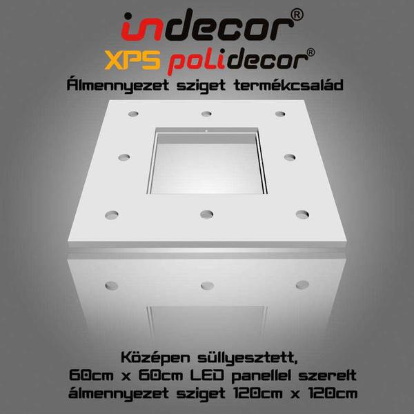 N-120-LP    120cm négyzet süllyesztett álmennyezet sziget test, LED panel világításhoz