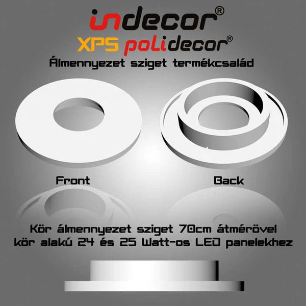 K-70-LP 70 cm kör álmennyezet sziget test LED panelhez