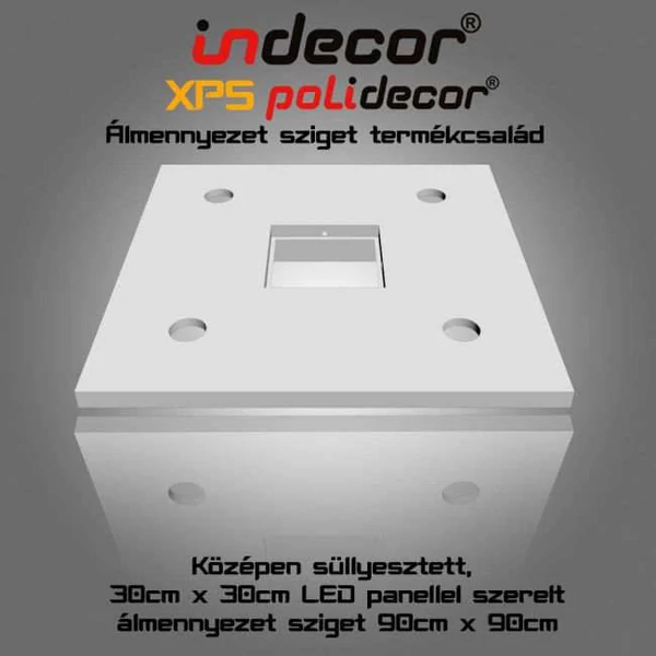 N-90-LP 90cm négyzet álmennyezet sziget LED panel világításhoz