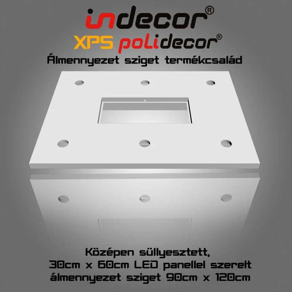 T-120x90-LP T-120x90-LP Téglalap álmennyezet sziget test LED panel világításhoz