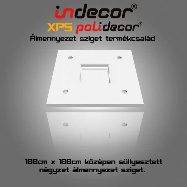 N-100   100cm-es négyzet álmennyezet sziget test